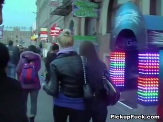 Real public dirty video with a stunning brunette